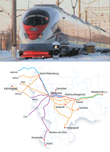 High speed rail in Russia!