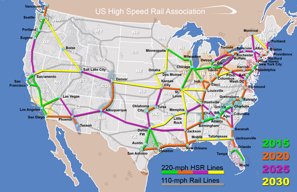 A new direction for America - national high speed rail network