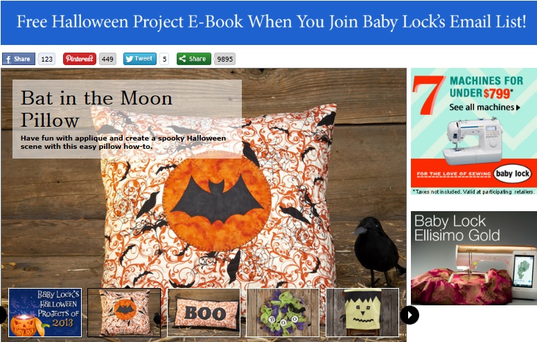 Baby Lock Halloween Projects