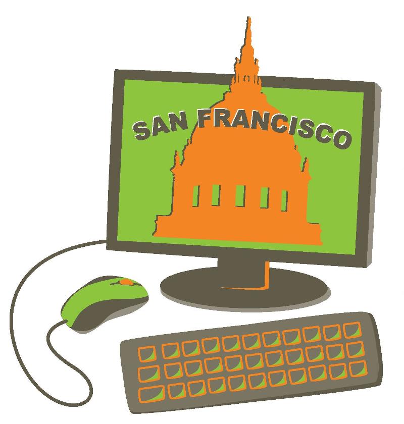 logo of city hall and computer