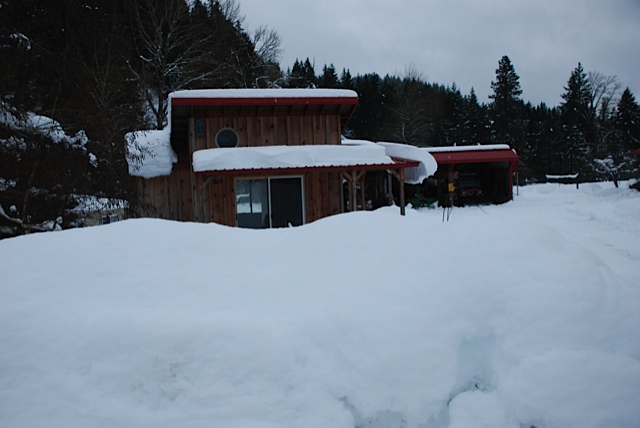 Cabin in the snow