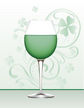 St Patricks Day Wine Glass