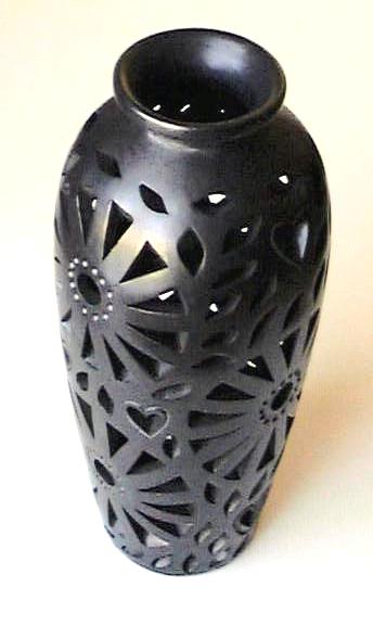 black clay vase