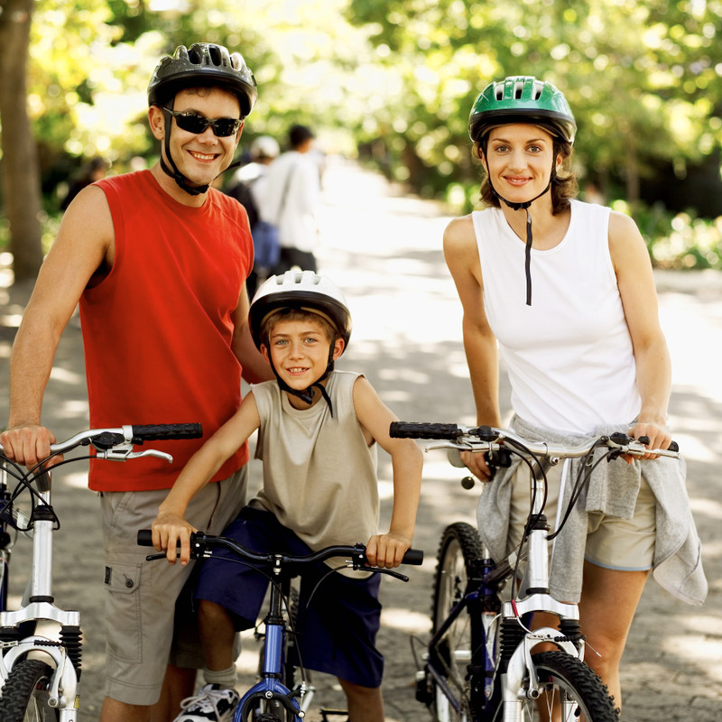 bicycling family