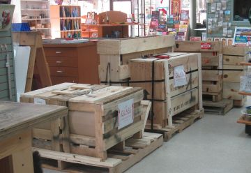 Crates of New Inventory for Open House