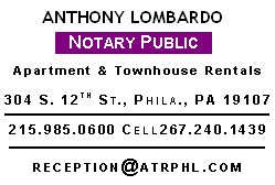 Anthony Lombardo for all your Notary needs!