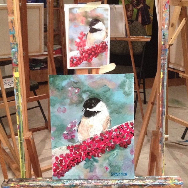 Another successful painting by studio goer Sheila! Way to go! #art #mabart