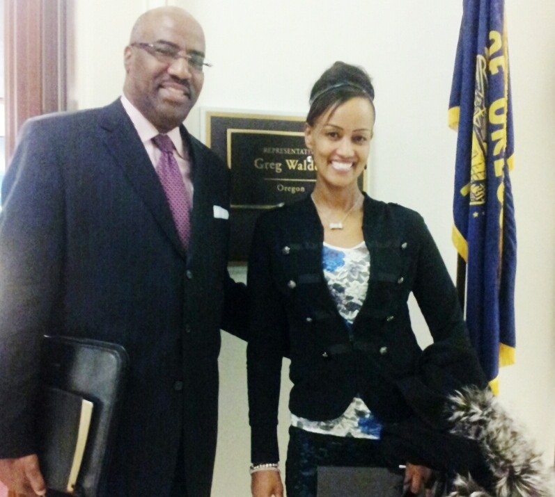 Sophia Bekele with Austin Copper in Washington DC Congress Offices