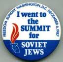 1987 Rally button for Soviet Jewry
