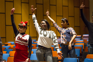 Students of South High perform choreography from Memphis The Musical