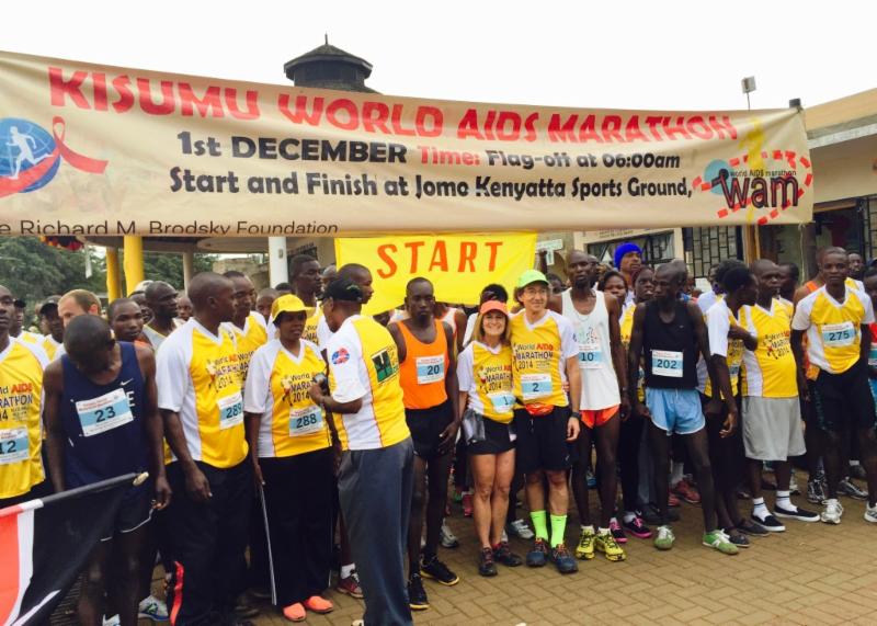 World AIDS Marathon start
