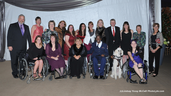 United States Para-Equestrian Athletes, Chef d' Equipe Kai Handt, trainers, and their support staff Photo by Lindsay Y McCall (Cambry Kaylor, Roxanne Trunnell, Hope Hand, Derrick Perkins, Sydney Collier. Back Row left to right: Brian Kaylor, Regina Cristo, Josette Trunnell, Susan Guinan, Ellie Brimmer,Ashley Flores-Simmons, Susan Treabess, Tina Wentz, Kai Hndt( Chef d'Equipe), Mary Jordan, Dale Dedrick, Roz Kinstler.