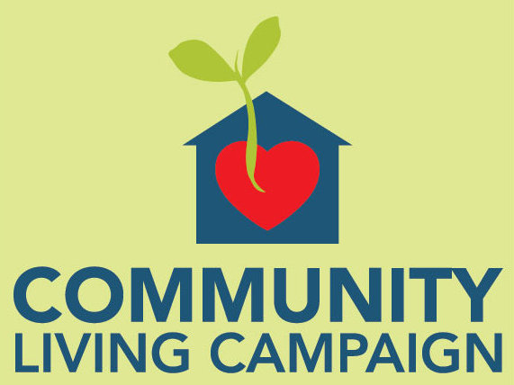 Community Living Campaign Logo on green background